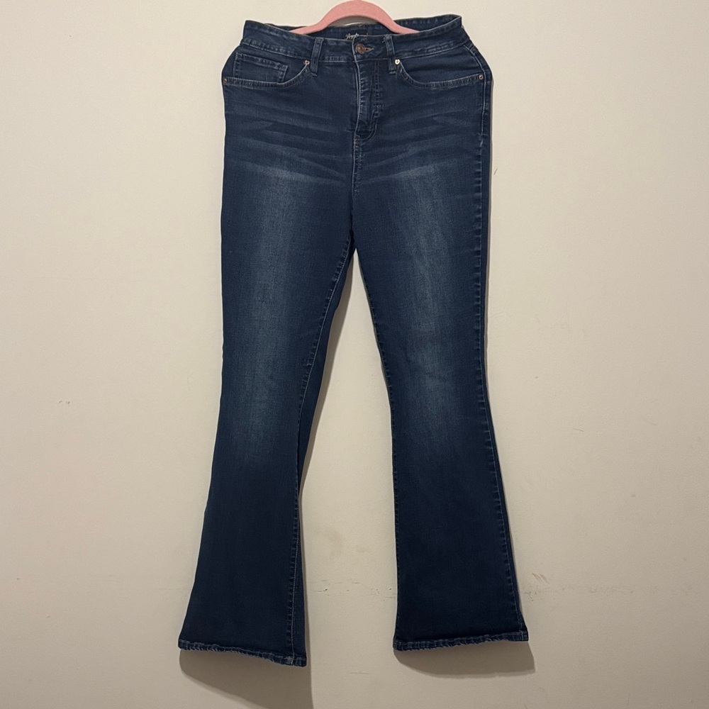 Dark Blue Flare Jeans for Women